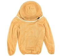 Adfaga Tuta professionale per apicoltura Giacca protettiva premium con velo Materiale resistente in rete d'aria Abbigliamento comodo e leggero per apicoltura per il lavoro in apiar (Giallo Arancio)
