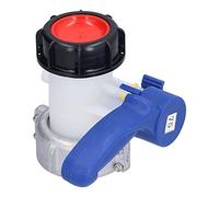 Adfaga Valvola a Farfalla Adattatore Acqua di Rubinetto DN50 ABS Lega di Alluminio Filettatura Grossa Alcali Presa di Controllo Durevole per Botti Serbatoio IBC