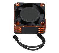 Adfaga Ventola di raffreddamento in alluminio da 25x25 mm 32000 giri/min Ventola ESC ad alta velocità con alloggiamento in metallo per auto RC in scala 1/10 1/8 1/12 Nero Arancione (Nero Arancione)