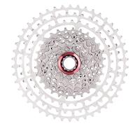 Adfaga Volano a cassetta per mountain bike 46T Struttura divisa in lega di alluminio Design cavo Ingranaggio ad alte prestazioni per biciclette a 10/11 velocità Ruota libera argent (11 velocità 46T)