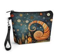 ADFGYERH Beauty case da viaggio con lumaca elemento, grande capacità, trousse da donna, borsa da toilette con manico per la cura della pelle, pennelli e accessori da viaggio