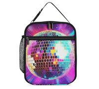 ADFGYERH Borsa per il pranzo con palla da discoteca, riutilizzabile, ad alta capacità, per uomini e donne, portatile, isolata, borsa per il pranzo per cantieri, lavoro e uso quotidiano