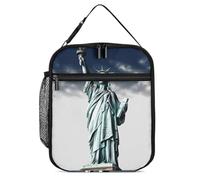 ADFGYERH Borsa per il pranzo con Statua della Libertà, riutilizzabile, ad alta capacità, per uomini e donne, portatile, isolata, borsa per il pranzo per cantieri, lavoro e uso quotidiano