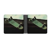 ADFGYERH Portafoglio da skateboard in pelle PU, design multistrato con porta carte, portafoglio da donna, stile business adatto per l'uso quotidiano o come regalo.