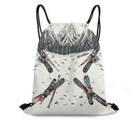 ADFGYERH Sci con borsa per attrezzi, design con cordino aperto, zaino con coulisse comodo e portatile, piccolo zaino adatto per la vita quotidiana, il lavoro in ufficio, i viaggi e altri scenari.