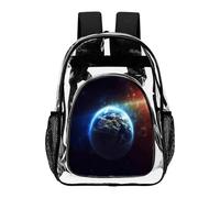 ADFGYERH Space Planet Earth - Zaino trasparente grande, in PVC, trasparente, per sicurezza, lavoro, viaggi, stadio
