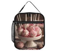 ADFGYERH Stack of Cake Pops - Borsa per il pranzo riutilizzabile, ad alta capacità, per uomini e donne, portatile, isolata, borsa per il pranzo per cantieri, lavoro e uso quotidiano