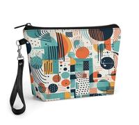 ADFGYERH Trousse da viaggio con forme e curve, grande capacità, per donne, borsa da toilette con manico per la cura della pelle, pennelli e accessori da viaggio