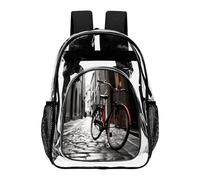 ADFGYERH Zaino trasparente per bicicletta da strada, grande, in PVC, trasparente, per sicurezza, lavoro, viaggi, stadio