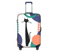 ADFSHIDS Copertura elastica lavabile per valigia, motivo: gatto, stile moderno, stile minimalista, adatta per bagagli da 45 a 81 cm, Gatto di arte moderna in una cravatta, Medium