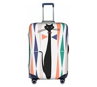 ADFSHIDS Copertura elastica lavabile per valigia, motivo: gatto, stile moderno, stile minimalista, adatta per bagagli da 45 a 81 cm, Arte moderna della metà del secolo Cat2, X-Large