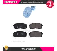Set di pastiglie freno BLUE PRINT ADG04289, posteriore