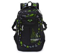 ADGBPE Zaino Da Scuola Per Ragazzi Zaino Secondario Zaino Per Adolescenti Resistente Di Grandi Dimensioni Impermeabile (1-Verde)