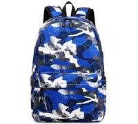 ADGBPE Zaino Scuola Media Ragazzi Elementare Bimbo Elementari Bambino School Bag For Boys Lightning Grande Leggero Viaggio Impermeabile (7-Camo Blu)