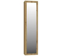 ADGO Duo Armadio con Specchio, Appendiabiti Corridoio, Spazio per Appendere Vestiti 2 Mensole Armadio Guardaroba Compatto per Ingresso (Rovere Artisan)(Spedito in 2 pacchi)