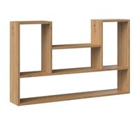 ADGO Libreria sospesa per soggiorno, ufficio, 100 x 60 x 16 cm, accessorio decorativo montato a parete, quattro ripiani, forma curiosa, libreria sospesa (Artisan)