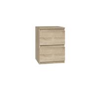 ADGO Malwa M2 - Comodino con due cassetti, tavolino da salotto, per camera da letto, soggiorno, cameretta dei bambini, un piccolo armadio accanto al letto, colore rovere sonoma