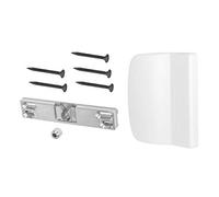 ADGO Maniglia Corrimano Saliscendi per Balcone Porte Terrazza, Maniglia di Fumatore per Balcone Terrazzo per Chiusura Finestra Chiudiporta, Resistente UV, ASA Bianco, 1 pezzo