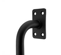 ADGO - Maniglia nera per porte esterne 140 mm - Maniglia universale in metallo per cancelli, porte basculanti, vialetti, garage e giardini - Montaggio a vite - Utilizzo versatile per interni/esterni