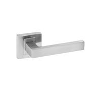 ADGO Qubik II - Elegante maniglia per interni da 123 mm, targhetta divisa 55 x 55 mm, elegante impugnatura per interni, in alluminio massiccio (satinato)