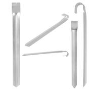 ADGO - Set di 2 - Picchetto di ancoraggio a terra per trampolino 430 mm - Fissaggio sicuro al suolo - Versatile - Robusta struttura in acciaio zincato da 4 mm - Resistente alla corrosione