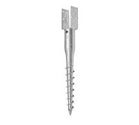 ADGO - Set di 4 - Supporto per poggioli a Visser 90x710 mm - Supporto per poggioli a U con sporgenza a spirale - Piedino galvanizzato per serramenti, balconi, pergole - Fissaggio al sole