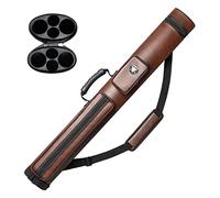 Adhafera - Custodia rigida per stecche da biliardo, 2 x 2, realizzata in finta pelle