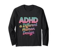 ADHD A Different Human Design Awareness Dichiarazione Citazione Maglia a Manica