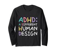 ADHD A Different Human Design Awareness Dichiarazione Citazione Maglia a Manica