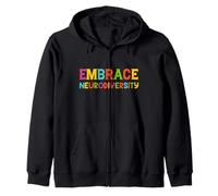 ADHD Autism ASD Embrace Neurodiversity Felpa con Cappuccio