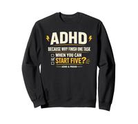 ADHD Because Why Finish One Task When You Can Start Five Felpa