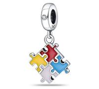 ADHD - Ciondolo a forma di arcobaleno per la consapevolezza della salute mentale, in argento Sterling 925, compatibile con braccialetti Pandora