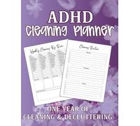 ADHD Cleaning Planner: An Undated One-Year Organizer for ADHD: Routines, Checklists, Decluttering Challenges & Home Care by Cozy Design | 8.5" x 11"