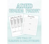 ADHD Cleaning Planner: An Undated One-Year Organizer for ADHD: Routines, Checklists, Decluttering Challenges & Home Care by Cozy Design | 8.5" x 11"