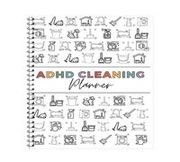 ADHD Cleaning Planner - Lista di controllo per la pulizia della carta, pianificatore ADHD con rilegatura a piatta e layout delle attività a due colonne, organizer giornaliero per progressi