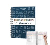 ADHD Cleaning Planner UK, programma di pulizia e lista di controllo, pianificatore di pulizie ADHD per adulti, pianificazione delle attività di lavoro, per uso quotidiano, settimanale, mensile