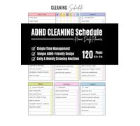 ADHD Cleaning Schedule: Home Cleaning Planner for ADHD - Simple Daily & Weekly Checklist to Stay Organized