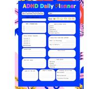 ADHD Daily Planner: Executive Function Workbook to Improve Focus, Time Blocking, Task Prioritization for Adults