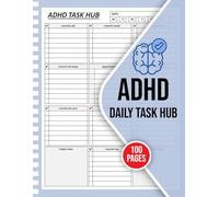 ADHD Daily Task Hub: A Daily Executive Function Planner for Focus, Productivity & Organization | Calls, Emails, Tasks, Appointments, Follow-Ups & Brain Dumps