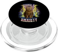 ADHD e ansia Neurodiversità Divertente Stupido Meme Cat PopSockets PopGrip per MagSafe
