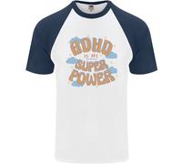 Adhd È il Mio Superpower Uomo S/S Baseball T-Shirt