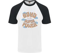 Adhd È il Mio Superpower Uomo S/S Baseball T-Shirt