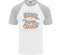 Adhd È il Mio Superpower Uomo S/S Baseball T-Shirt