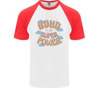 Adhd È il Mio Superpower Uomo S/S Baseball T-Shirt