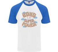 Adhd È il Mio Superpower Uomo S/S Baseball T-Shirt