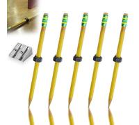 Adhd Fidget Pencil, Textured Threaded Pencil for Adhd, Threaded Focus Fidget Pencils for Autism Kids With Sliding Nut, Twist And Write Pencils, for School, Office, Home (5PCS)