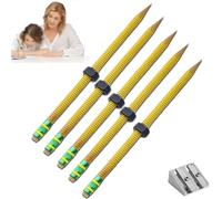ADHD Fidget Pencil, Threaded Fidget Pencil, Threaded Pencil with Nuts'n Bulls, Silent Sensory Tool Stress Relief Rotating Pen Perfect for School Office Home (4 pezzi)