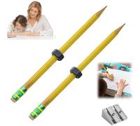 ADHD Fidget Pencil, Threaded Fidget Pencil, Threaded Pencil with Nuts'n Bulls, Silent Sensory Tool Stress Relief Rotating Pen Perfect for School Office Home (2 pezzi)