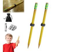 Adhd Fidget Pencil - Threaded Pencil, ThreadedPencil Fidget with a Sliding Nut That Moves, Threaded Fidget Pencils for Kids and Adults, For Focus, Sensory Relief, Anxiety, Keep Classroom Quiet (2PCS)