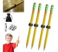 Adhd Fidget Pencil - Threaded Pencil, ThreadedPencil Fidget with a Sliding Nut That Moves, Threaded Fidget Pencils for Kids and Adults, For Focus, Sensory Relief, Anxiety, Keep Classroom Quiet (4PCS)